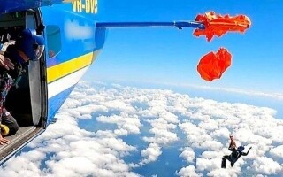 Skydiver survives after reserve parachute gets snagged on plane